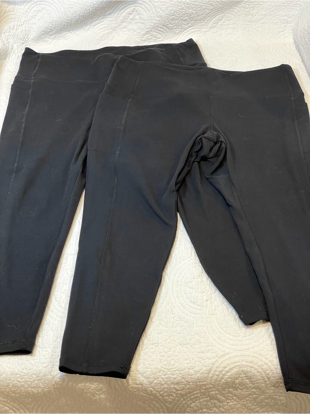 Pair (2) Danskin Black Active Leggings | Hip Pocket | GUC | XL